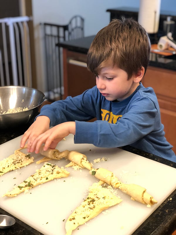 These Cheesy Crescent Rolls feature flaky layers filled with melted cheese...and they can be ready in just 20 minutes!