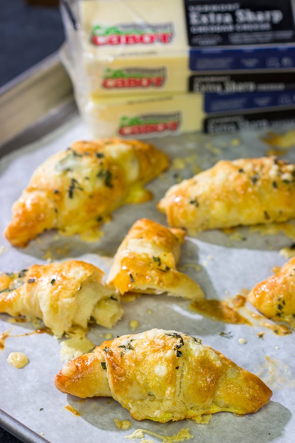 These Cheesy Crescent Rolls feature flaky layers filled with melted cheese...and they can be ready in just 20 minutes!