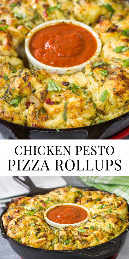If you're looking for a fun twist on pizza night, then roll up a batch of these Chicken Pesto Pizza Rollups. They're packed with flavor, and they're sure to be a crowd favorite!