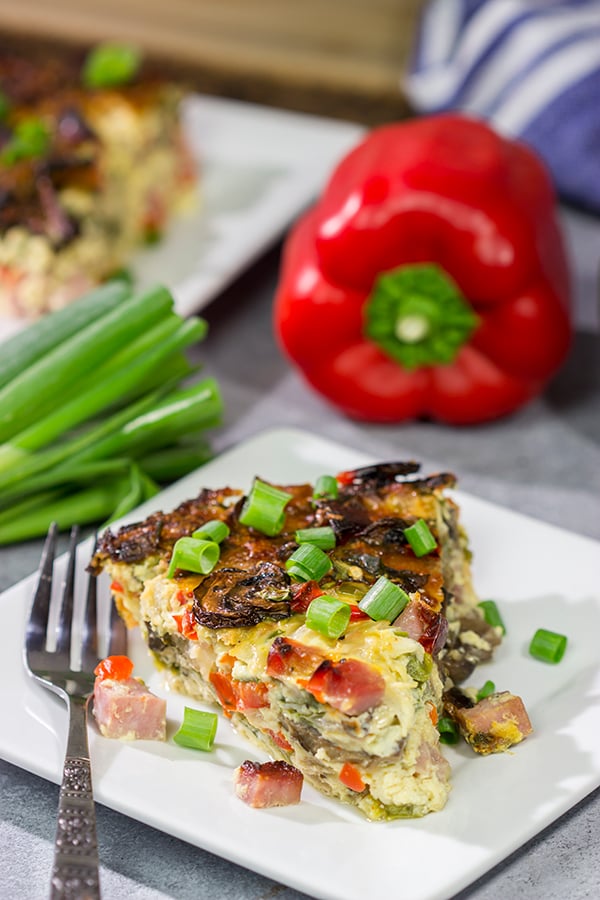 Packed with ham, bell peppers and shredded cheese, this Denver Omelet Casserole is a great breakfast, brunch or even dinner recipe!