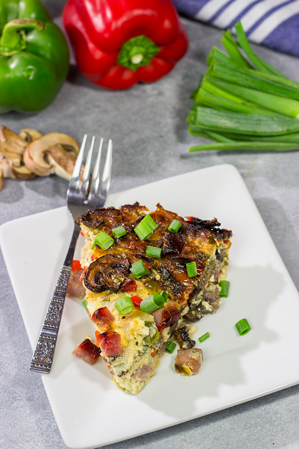 Packed with ham, bell peppers and shredded cheese, this Denver Omelet Casserole is a great breakfast, brunch or even dinner recipe!