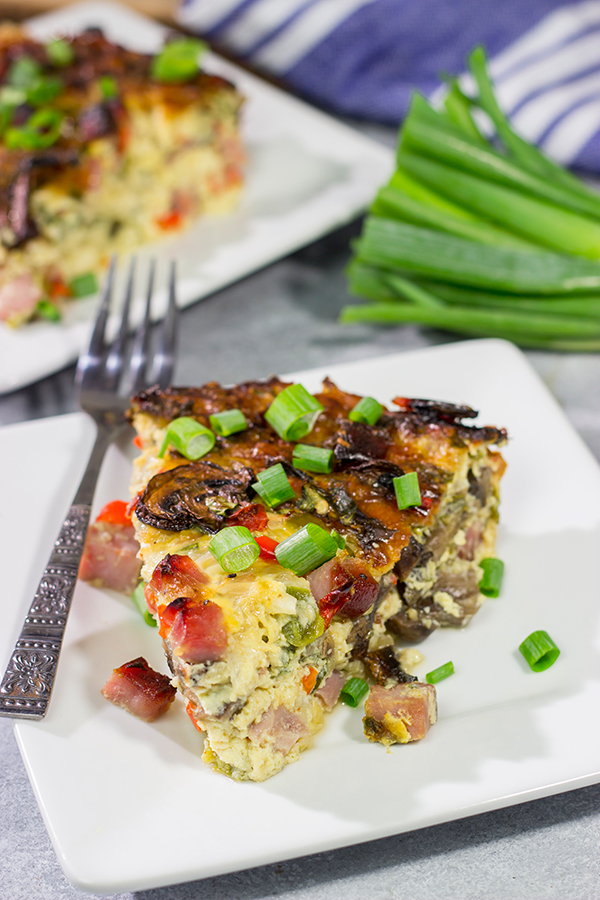 Packed with ham, bell peppers and shredded cheese, this Denver Omelet Casserole is a great breakfast, brunch or even dinner recipe!