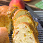 This Fresh Peach Pound Cake is packed with the flavor of summer! Grab a slice and enjoy it on the back porch this weekend!