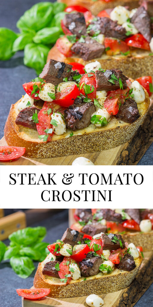 Looking for a fun summer grilling recipe? Grab some steak and tomatoes and whip up a batch of this Grilled Steak and Tomato Crostini!