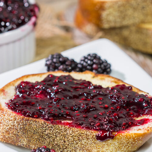Packed with the flavor of ripe summer blackberries, this Homemade Blackberry Jam is a seasonal favorite in our house!