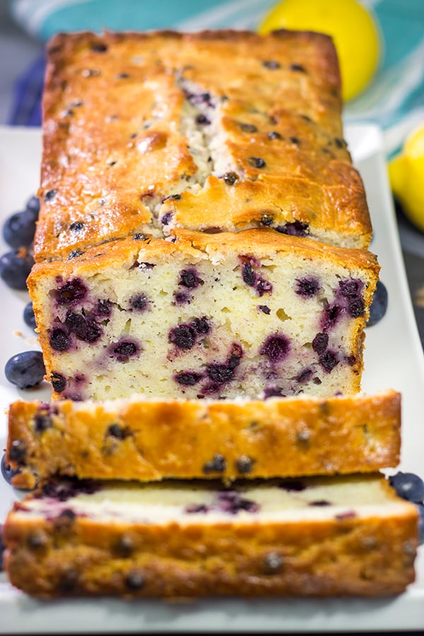 This Lemon Blueberry Quick Bread is easy to make, and it's packed with flavor! A slice of this quick bread makes for a great mid-morning snack!