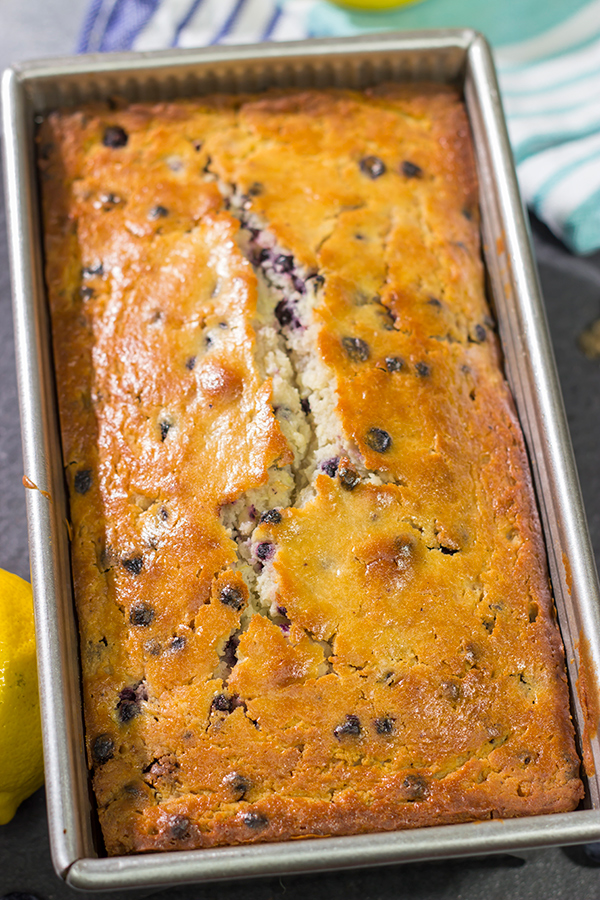 This Lemon Blueberry Quick Bread is easy to make, and it's packed with flavor! A slice of this quick bread makes for a great mid-morning snack!
