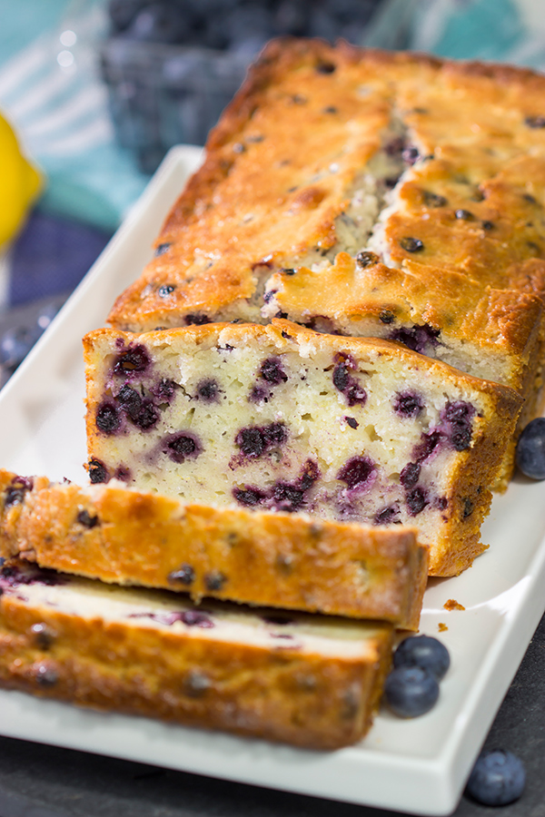 This Lemon Blueberry Quick Bread is easy to make, and it's packed with flavor! A slice of this quick bread makes for a great mid-morning snack!