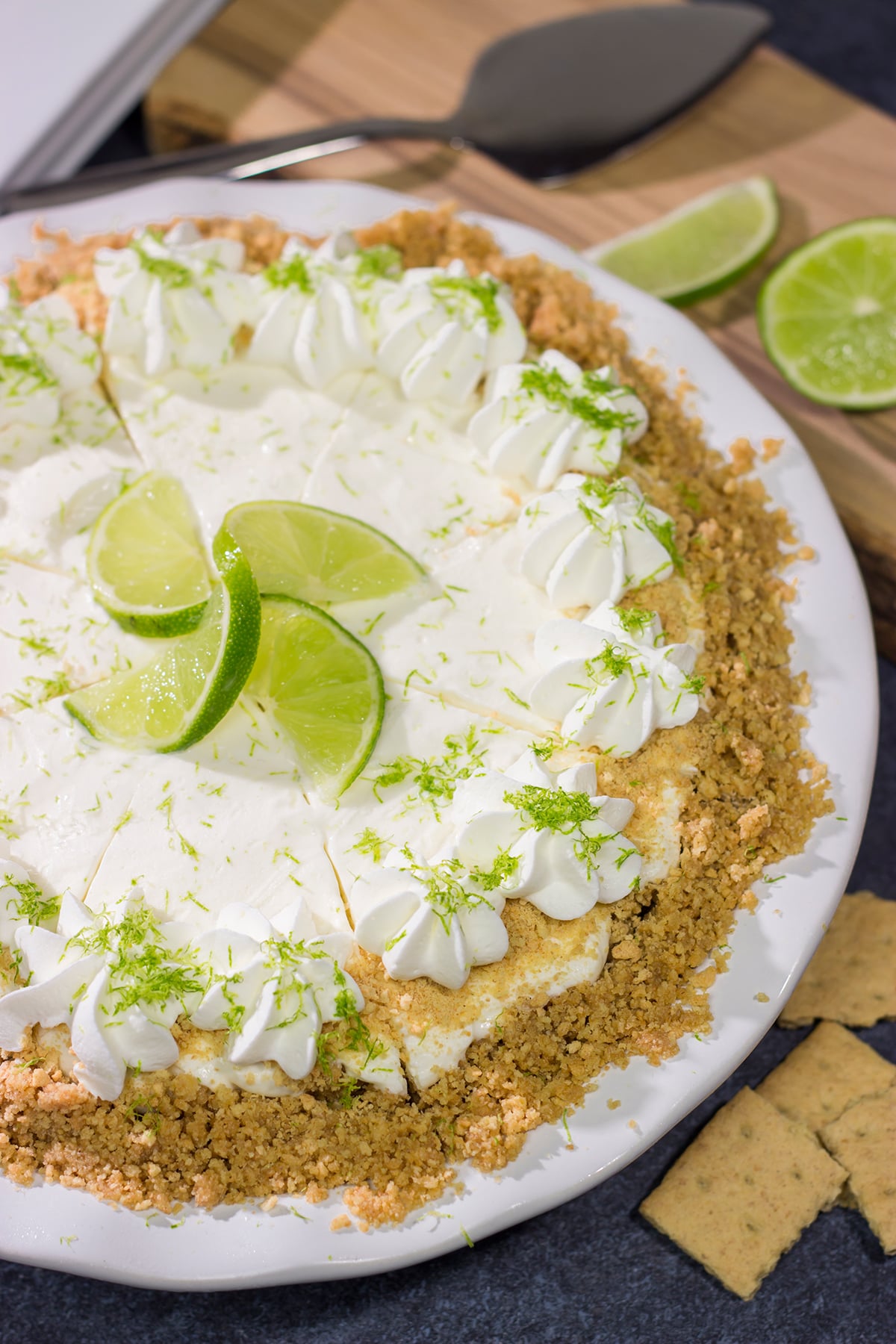 Featuring a delicious balance between tart and sweet, this No Bake Key Lime Pie is a perfect dessert for warm summer days!