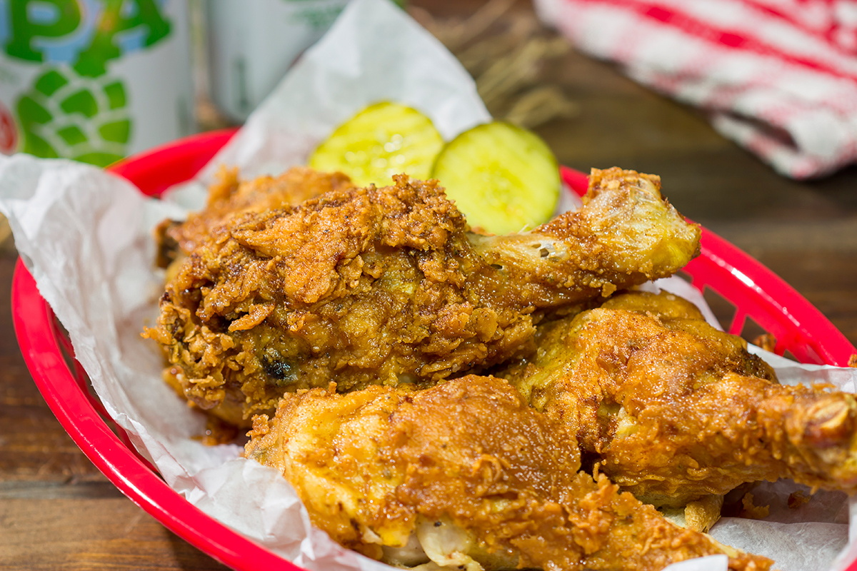 Nashville Hot Chicken is a mainstay menu item in the Music City. Think delicious Southern fried chicken...with a spicy kick!