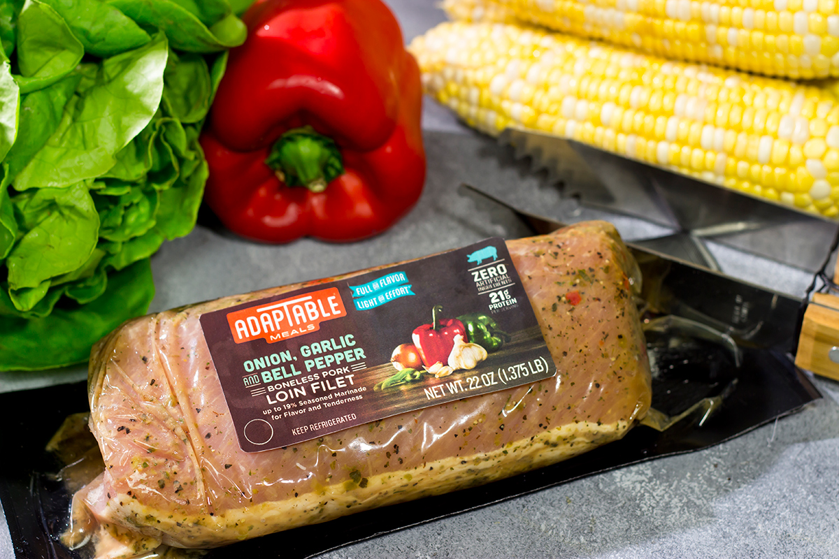 Filled with thinly sliced, marinated pork loin, grilled corn and chopped peppers, these Southwest Pork Lettuce Wraps make for a tasty gameday appetizer or meal!