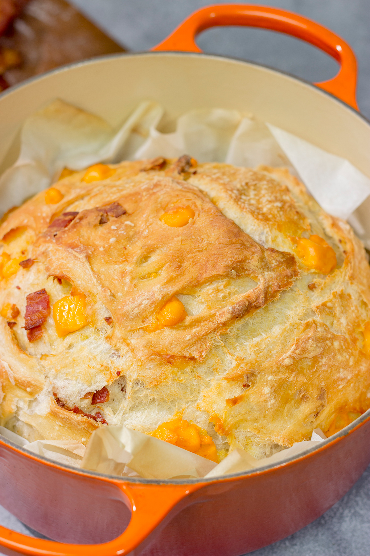 ed with crumbled bacon and cubes of cheddar cheese, this no-knead Bacon Cheddar Bread is a fantastic way to enjoy fresh bread at home!