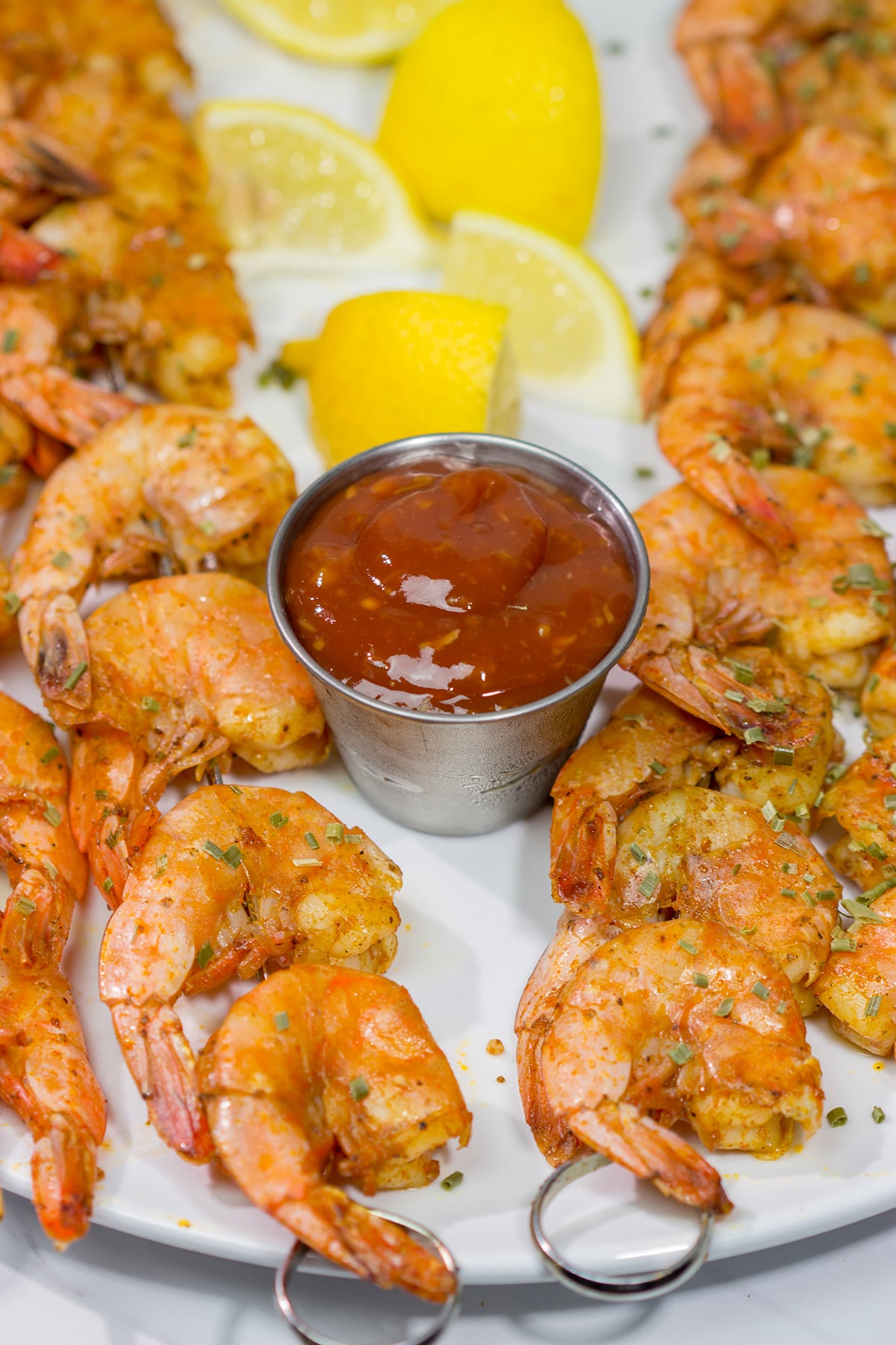 Grilled Peel and Eat Shrimp are easy to make and fun to eat! This tasty shrimp appetizer is an excellent option for summer grilling!