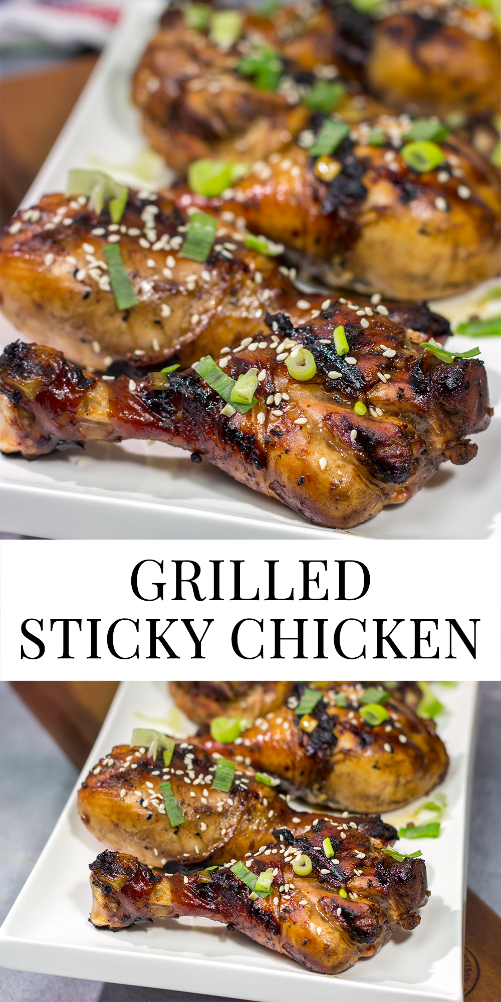 Turn the stovetop off and fire up the grill! This Grilled Sticky Chicken is a fun twist on a classic recipe - it's perfect for summer dinners in the backyard!
