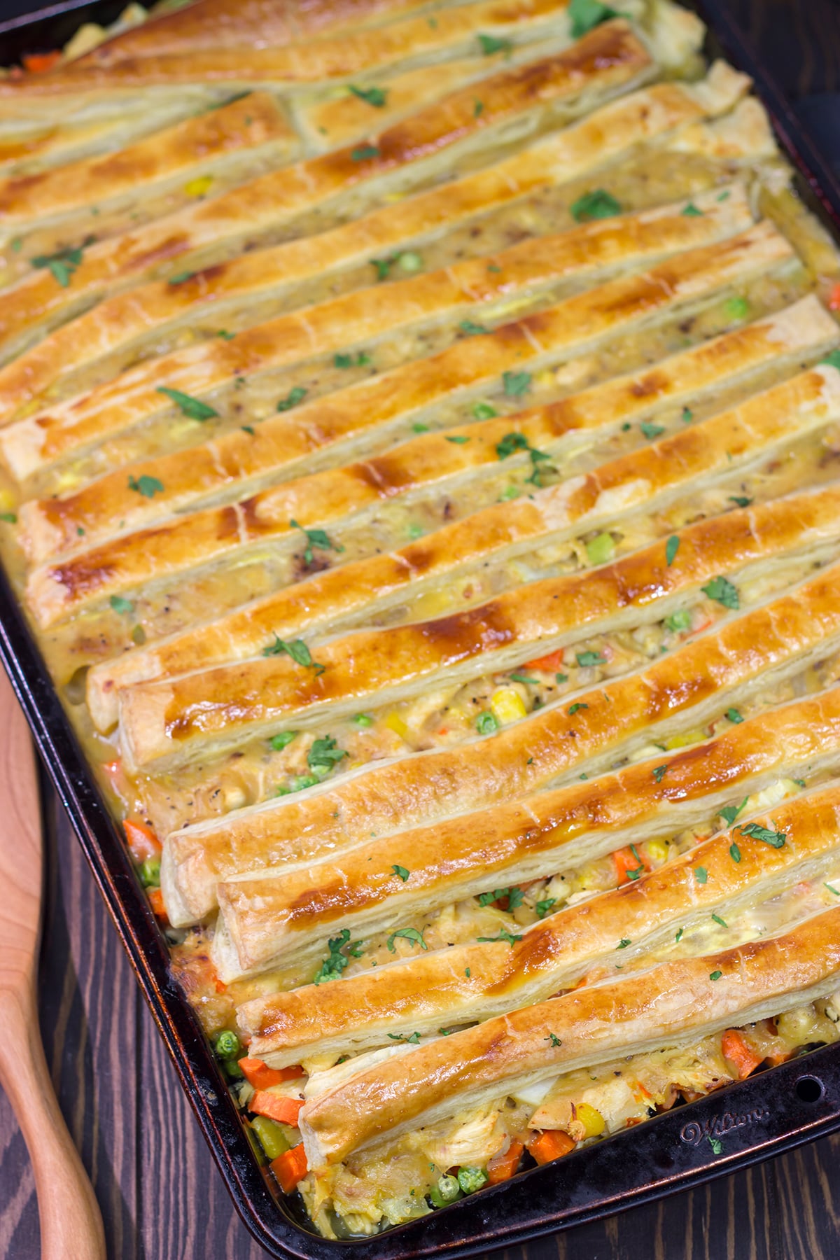 Looking for the ultimate winter comfort food? Grab a sheet pan and make this Sheet Pan Chicken Pot Pie for dinner tonight!