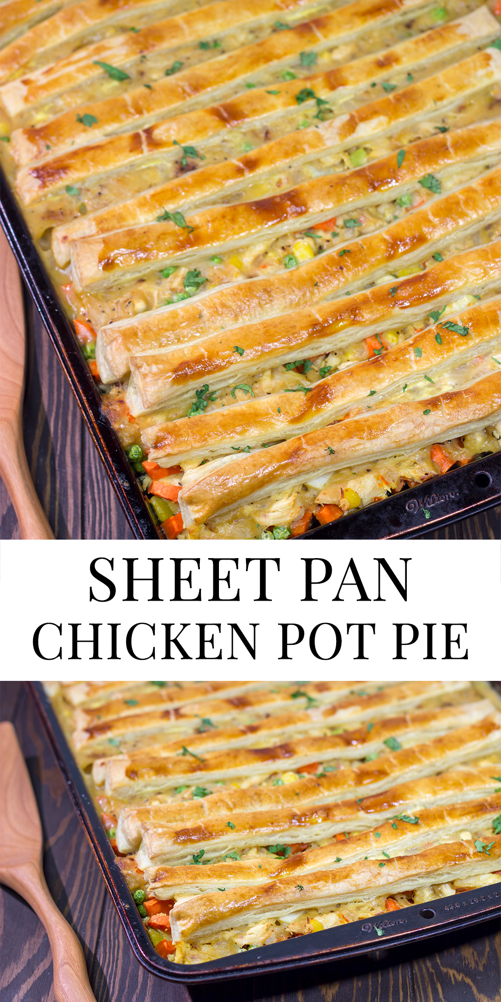 Looking for the ultimate winter comfort food? Grab a sheet pan and make this Sheet Pan Chicken Pot Pie for dinner tonight!