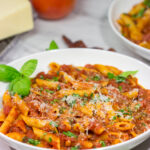 Featuring a generous amount of red pepper flakes and garlic, Arrabbiata Sauce is a delicious (and classic) Italian tomato sauce. Make a batch for dinner tonight!