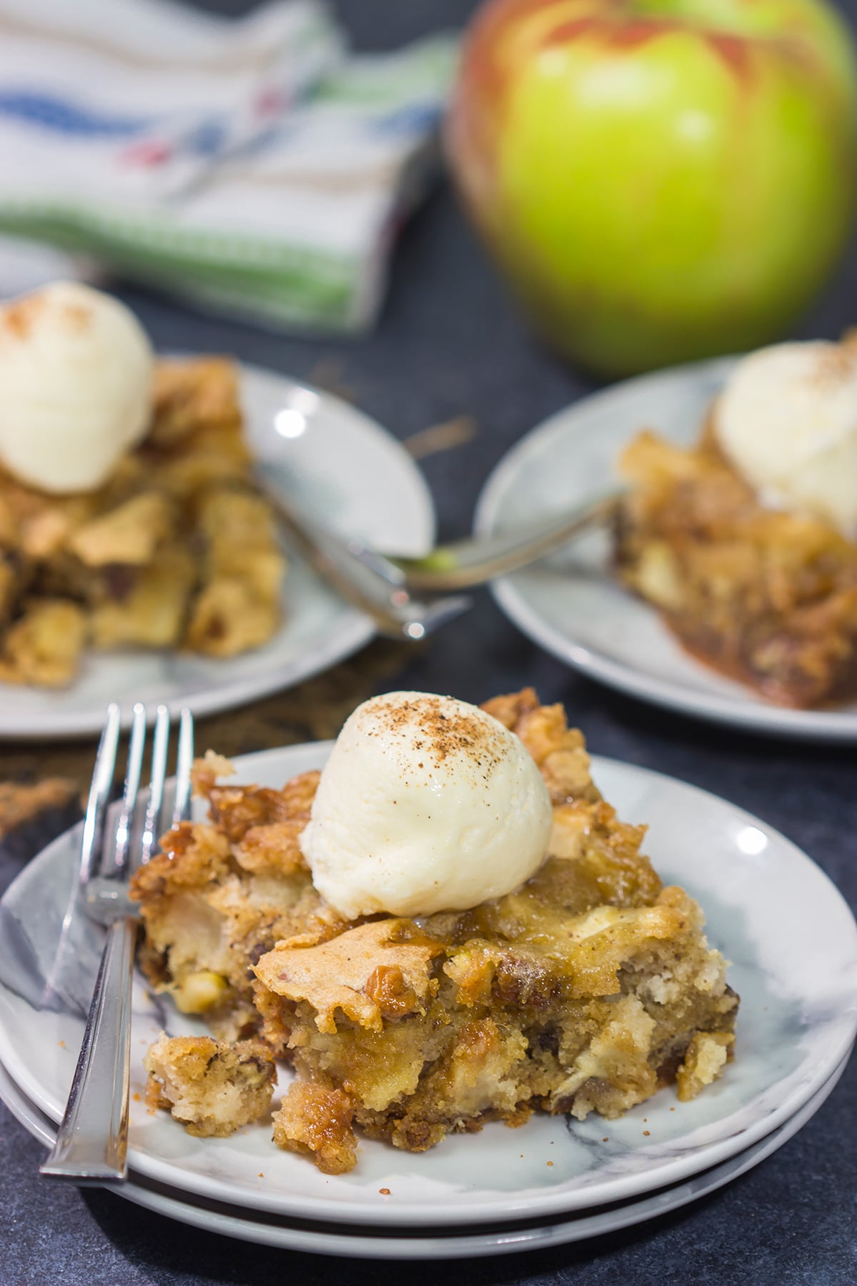 Packed with apples, pecans and bits of caramel, this Caramel Apple Cake is a tasty way to celebrate the arrival of cooler autumn days!