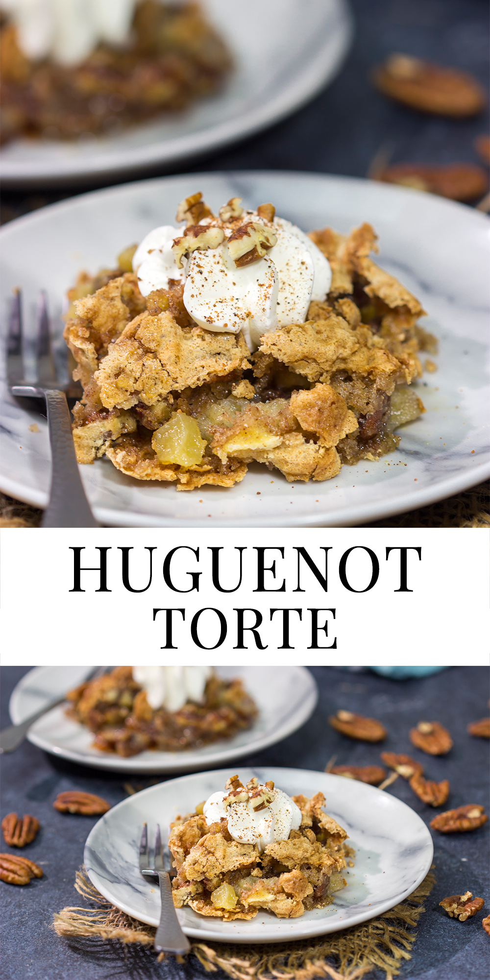 A Huguenot Torte is an iconic Charleston, SC dessert that's packed with apples and pecans. It's a delicious way to celebrate fall baking season!