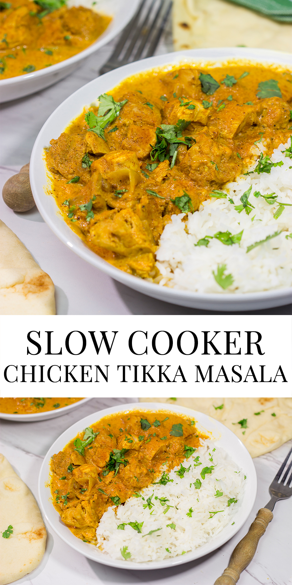 Looking for some tasty comfort food? Pull out the slow cooker and make a batch of this Slow Cooker Chicken Tikka Masala! It's delicious!
