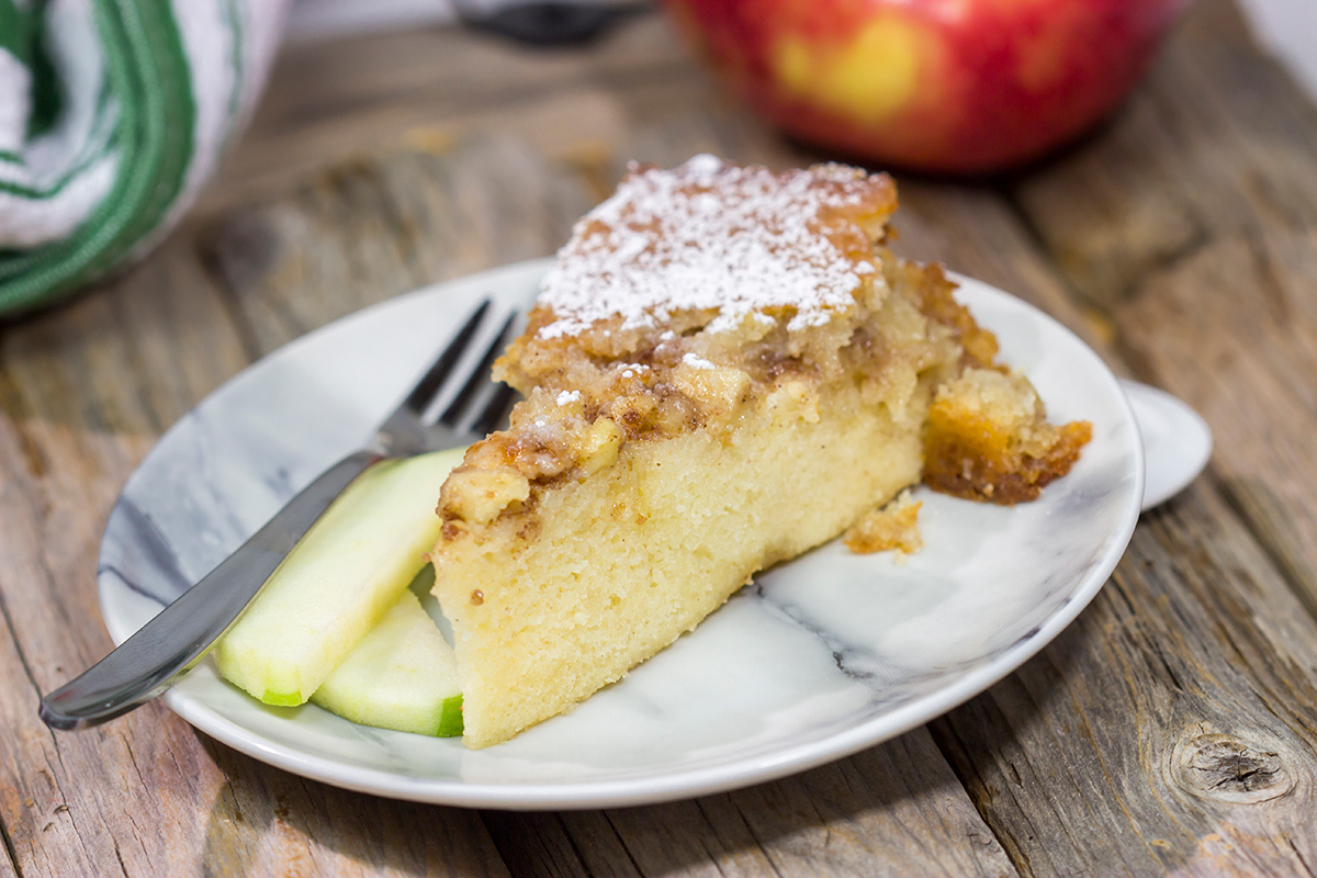 t's apple season! If you're looking for a unique autumn dessert, put this Upside Down Cinnamon Apple Cake on the list. It's packed with all the fall feels!
