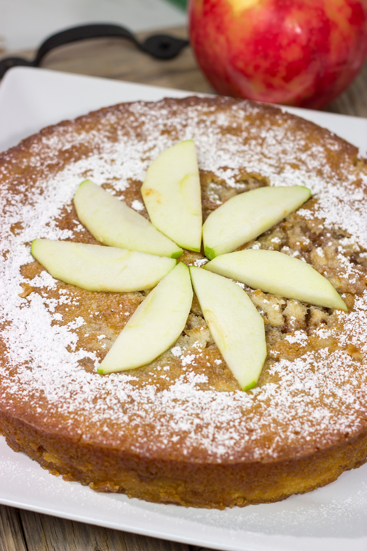 t's apple season! If you're looking for a unique autumn dessert, put this Upside Down Cinnamon Apple Cake on the list. It's packed with all the fall feels!