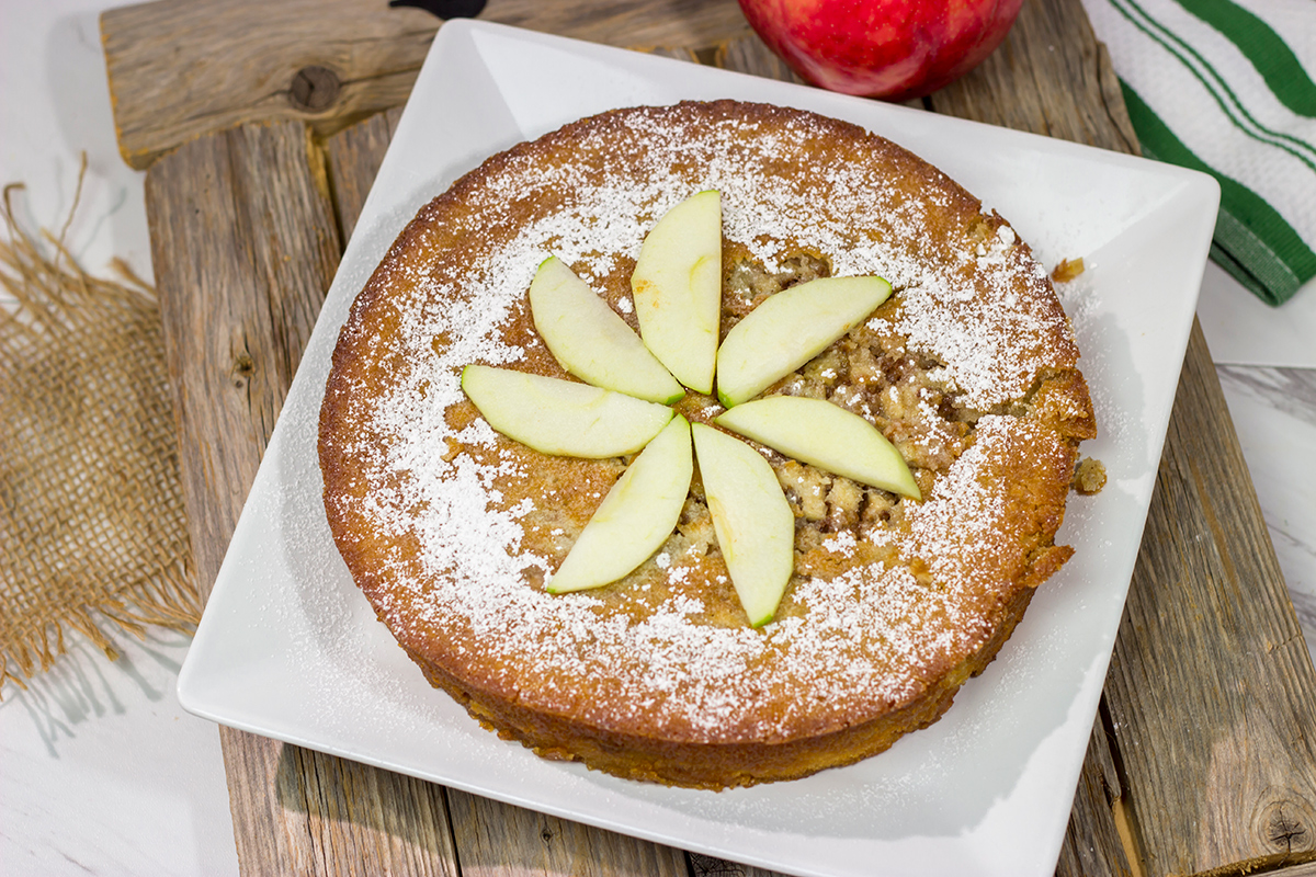 t's apple season! If you're looking for a unique autumn dessert, put this Upside Down Cinnamon Apple Cake on the list. It's packed with all the fall feels!