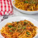 Featuring succulent shrimp tossed with linguine and a spicy red sauce, Shrimp Fra Diavolo is a delicious recipe next time you're craving pasta!