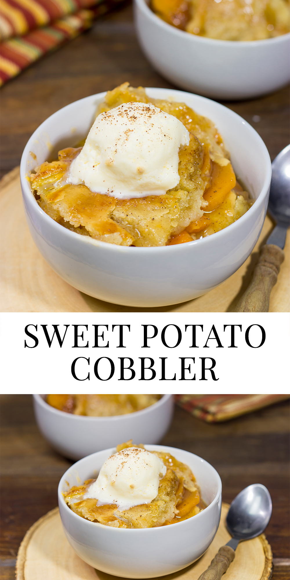 Filled with traditional baking spices, this Sweet Potato Cobbler is a cozy and delicious sweet treat for chilly evenings!