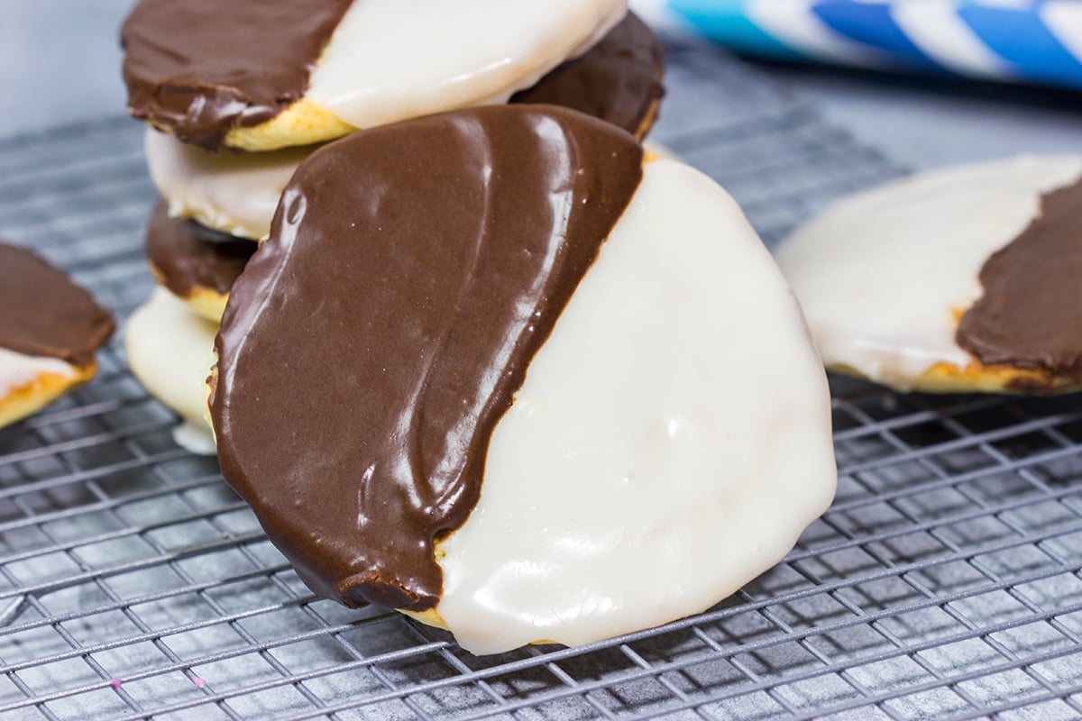Part chocolate-part vanilla. Part cake-part cookie. Black and White Cookies are an iconic treat in the New York City area...and they're delicious!