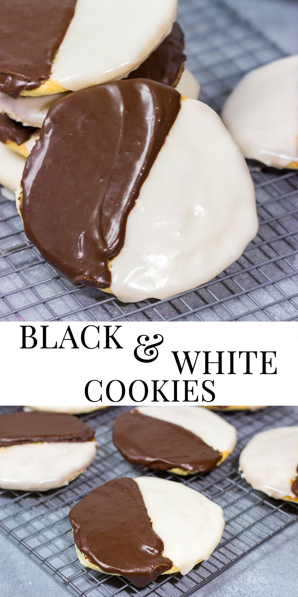 Part chocolate-part vanilla. Part cake-part cookie. Black and White Cookies are an iconic treat in the New York City area...and they're delicious!