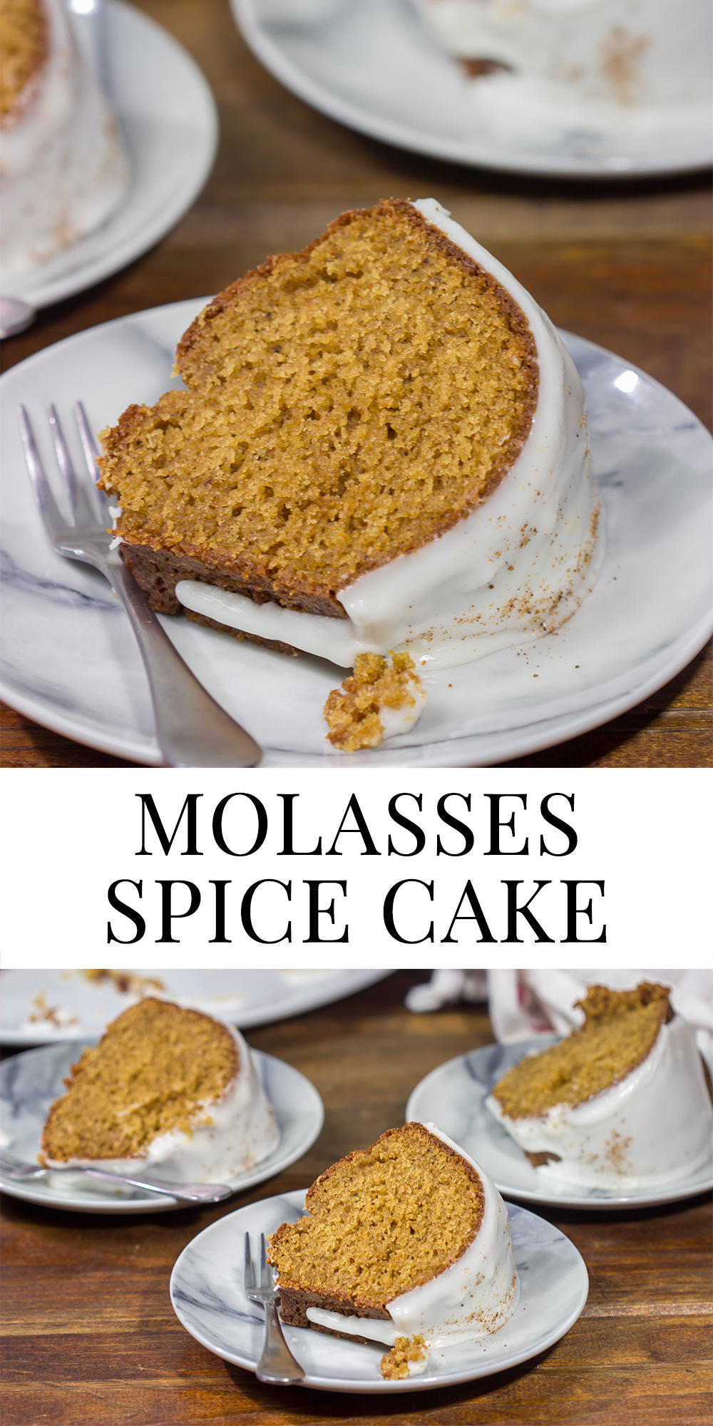 Featuring the classic holiday baking spices of cinnamon, ginger and nutmeg, this Molasses Spice Cake is a delicious way to enjoy the season!