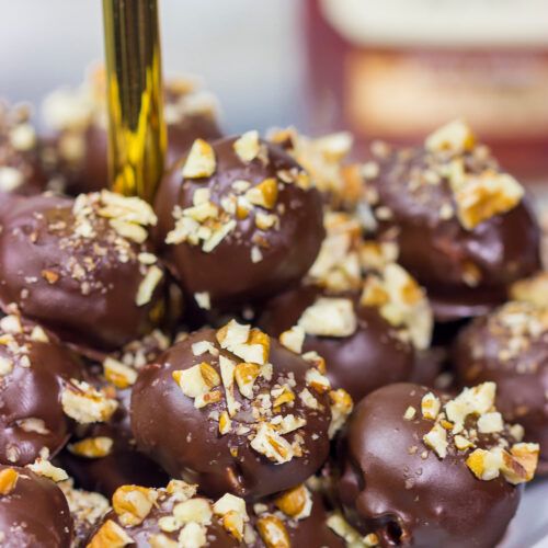 Santa deserves a treat this year, too! These Pecan Bourbon Balls make for an easy holiday party treat or a fun addition to a cookie plate. Cheers!