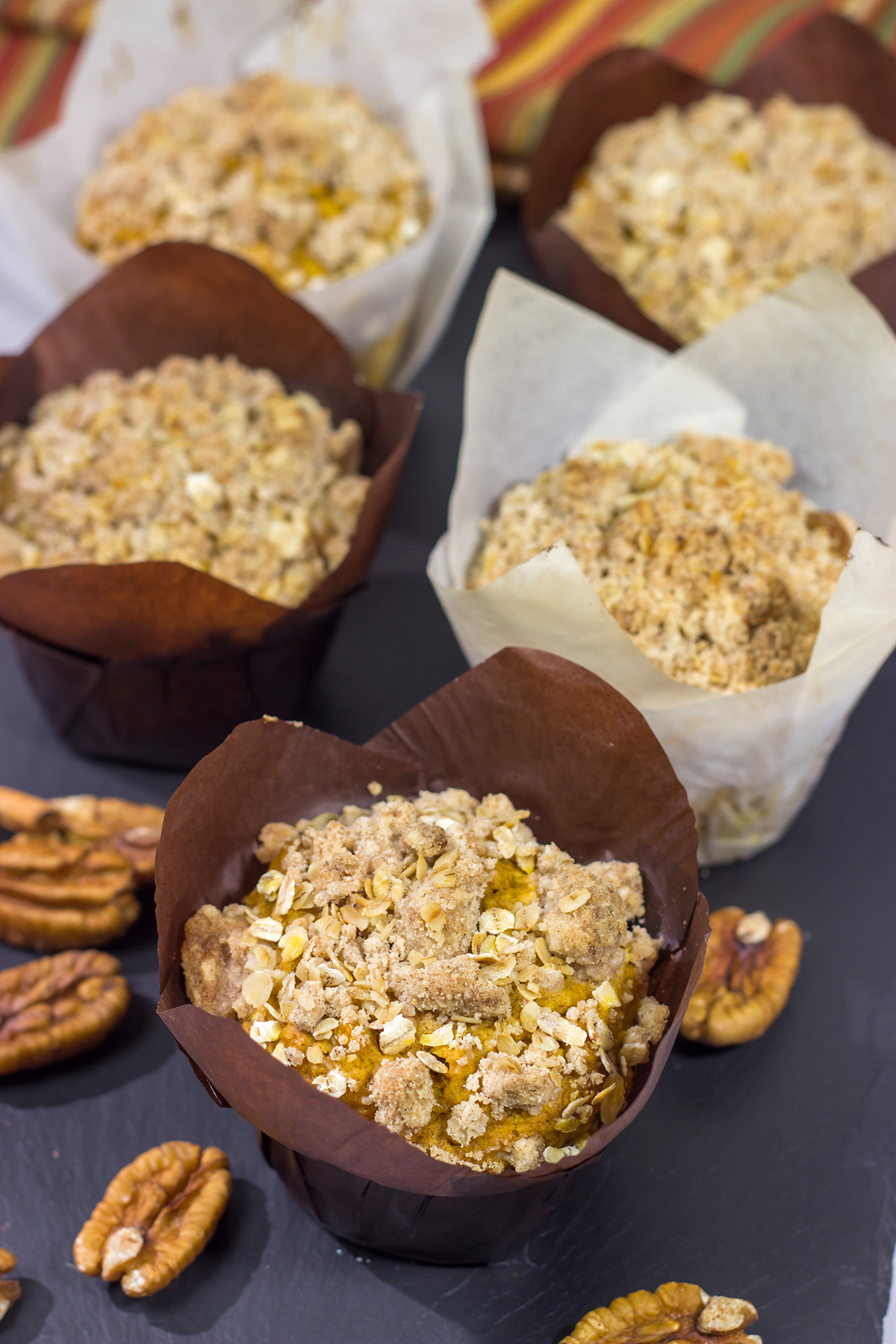 pumpkin, oats and nuts, these Pumpkin Oatmeal Muffins make for a tasty breakfast on a chilly autumn morning!