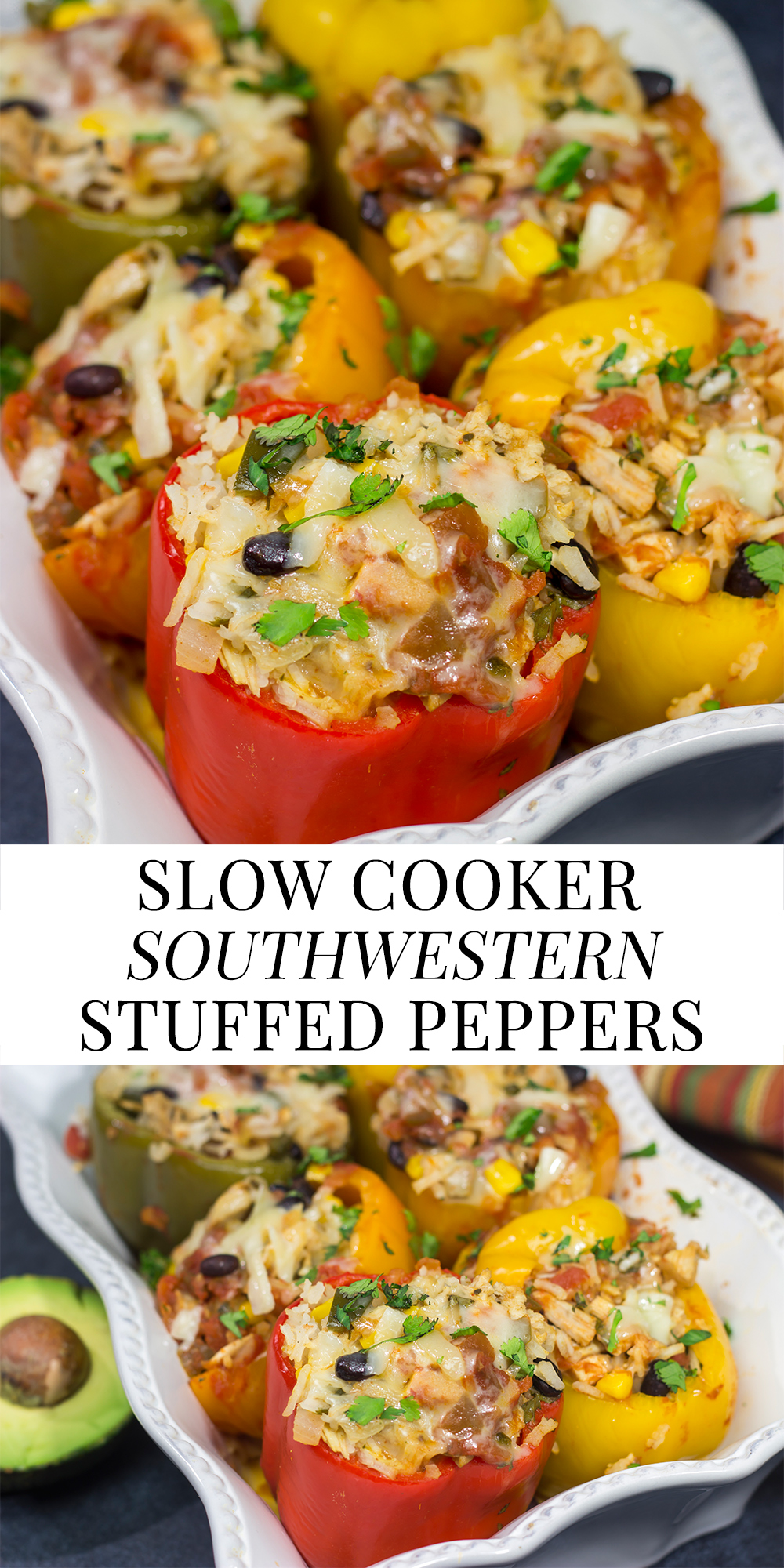 Looking for a fun way to mix up the dinner routine? Pull out the slow cooker! These Slow Cooker Southwestern Stuffed Peppers are a favorite in our house!