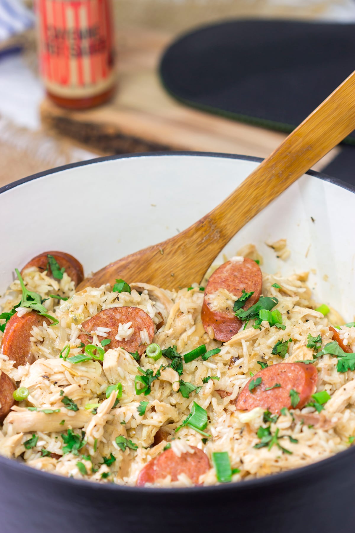 Carolina Chicken Bog is a tasty one-pot meal consisting of chicken, rice and smoked sausage. It's a classic South Carolina regional recipe, and it deserves a spot on the kitchen table!