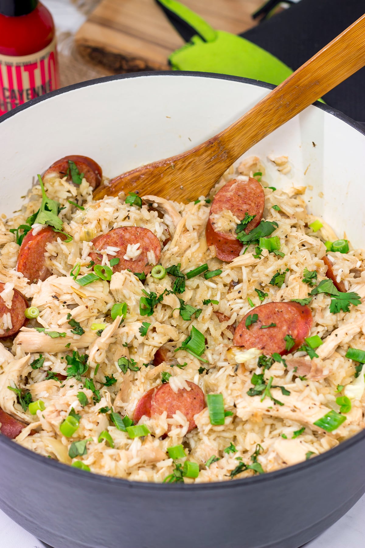 Carolina Chicken Bog is a tasty one-pot meal consisting of chicken, rice and smoked sausage. It's a classic South Carolina regional recipe, and it deserves a spot on the kitchen table!