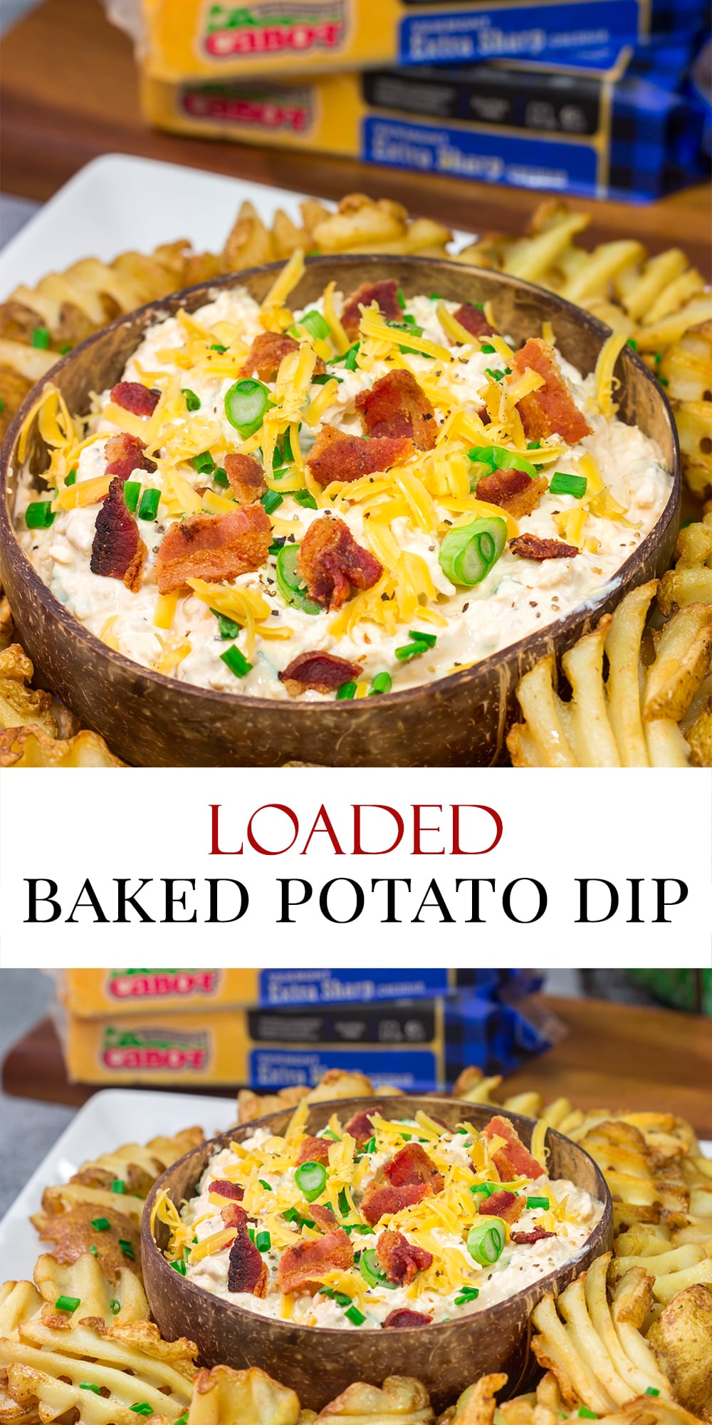 Packed with all of your favorite baked potato toppings, this Loaded Baked Potato Dip is the perfect appetizer for hanging out with friends or quiet nights at home!