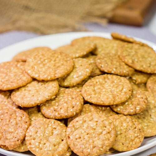 Filled with toasted sesame seeds, Charleston Benne Wafers are an iconic sweet treat from the Lowcountry region of South Carolina. Bake up a batch today!