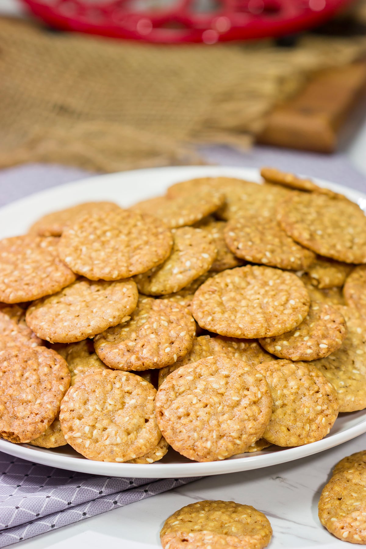 Filled with toasted sesame seeds, Charleston Benne Wafers are an iconic sweet treat from the Lowcountry region of South Carolina. Bake up a batch today!