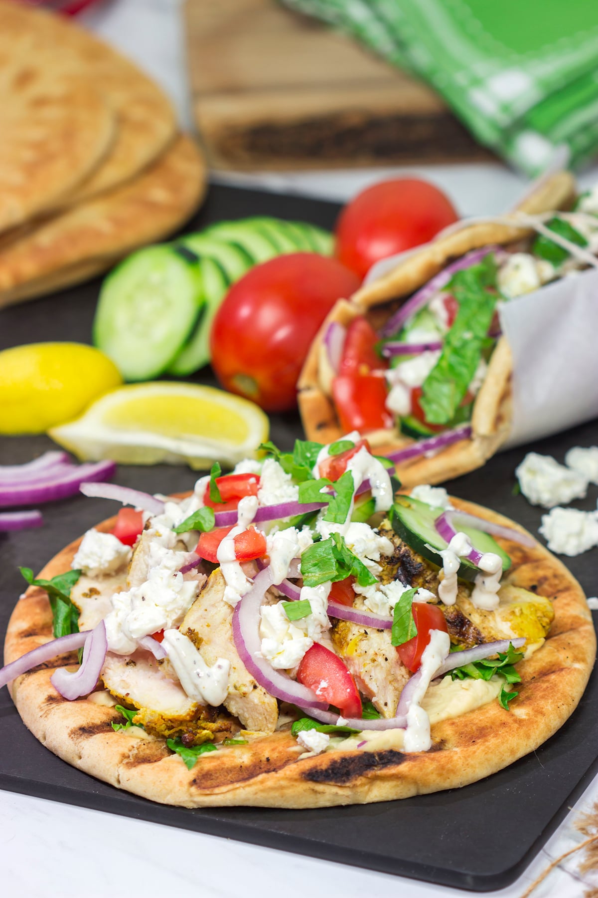 Fire up the grill! These Grilled Chicken Shawarma Wraps are a backyard version of the classic street food...and they're delicious!