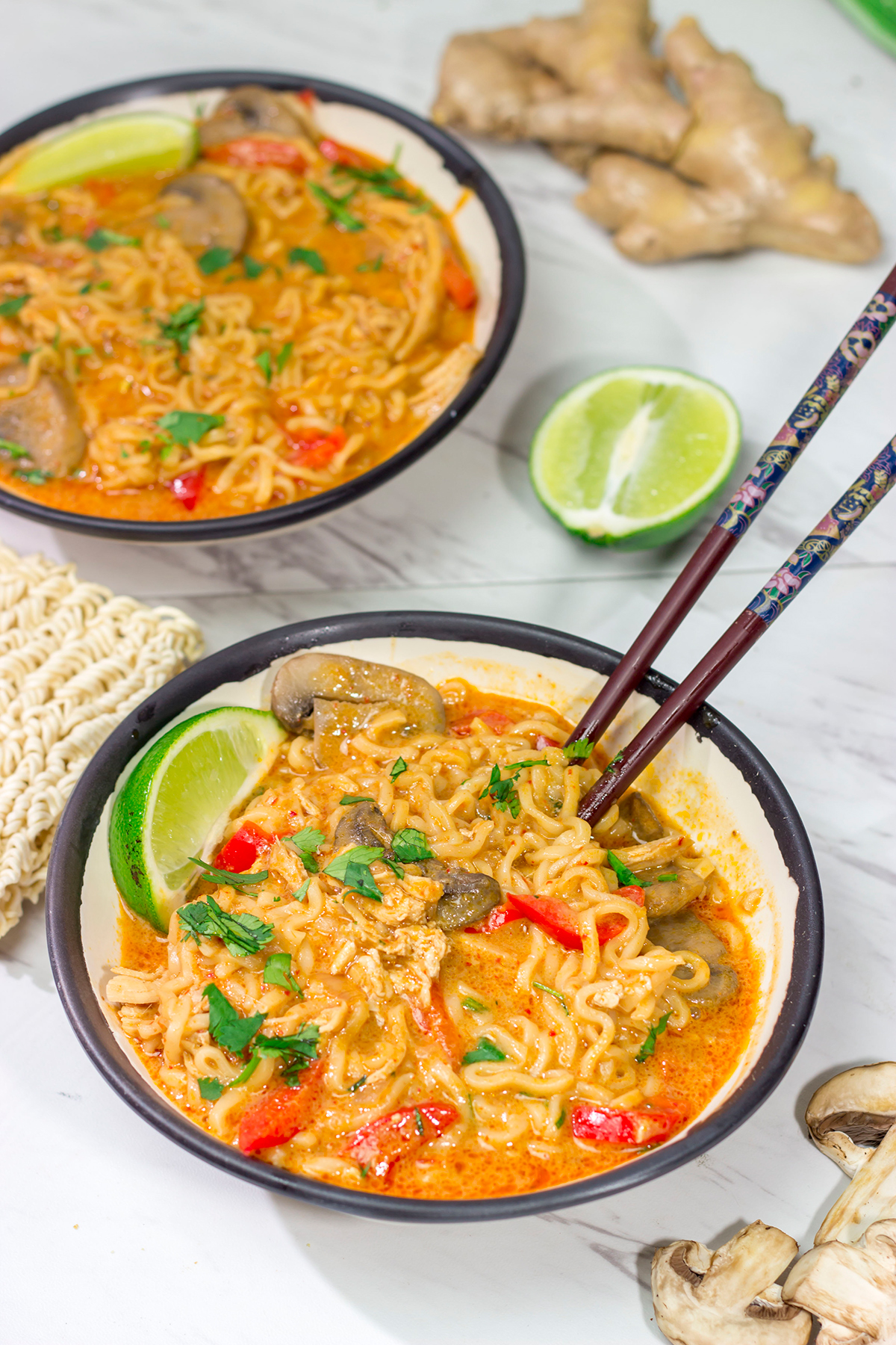 Featuring the classic Thai peanut flavors, this Thai Peanut Butter Ramen is a delicious and easy way to enjoy ramen at home!