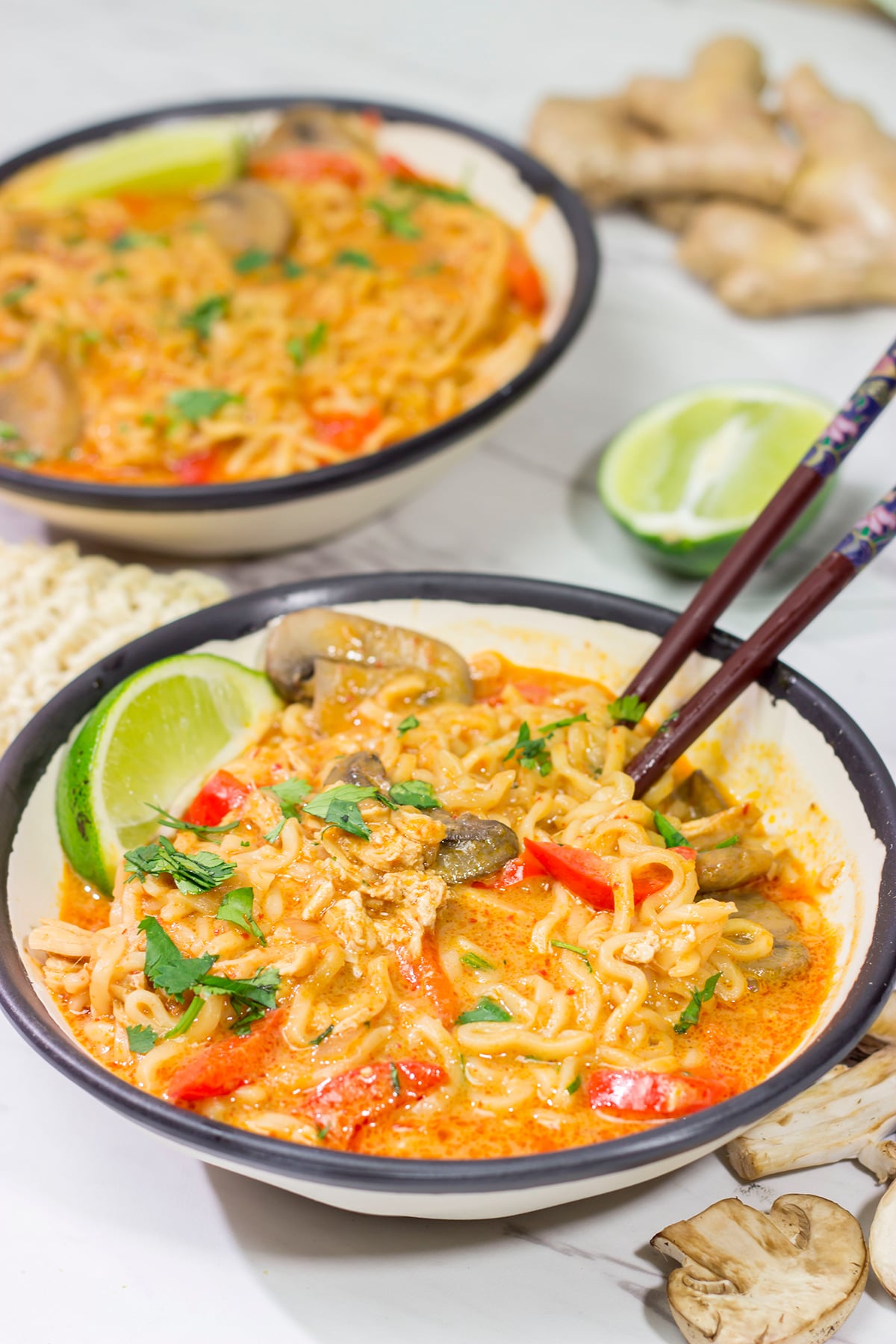 Featuring the classic Thai peanut flavors, this Thai Peanut Butter Ramen is a delicious and easy way to enjoy ramen at home!