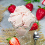 Made with fresh strawberries, a bowl of this Homemade Strawberry Sherbet is delightful on a warm summer day!