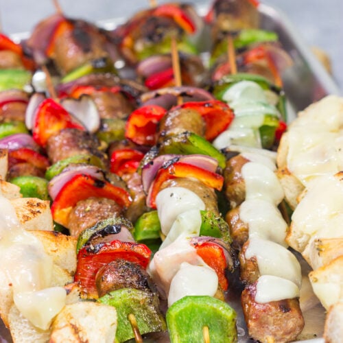 Mix up the grilling routine by turning a classic sandwich into kabobs! These Sausage and Pepper Sandwich Kabobs are a tasty way to enjoy dinner on the grill!