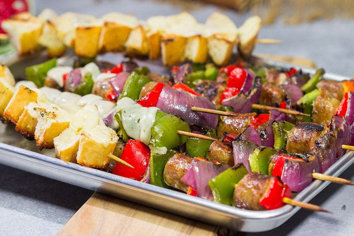 Mix up the grilling routine by turning a classic sandwich into kabobs! These Sausage and Pepper Sandwich Kabobs are a tasty way to enjoy dinner on the grill!