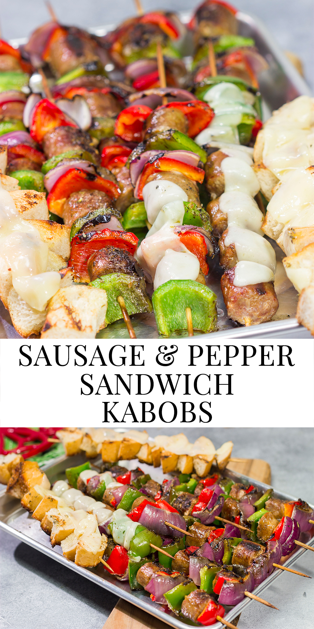 Mix up the grilling routine by turning a classic sandwich into kabobs! These Sausage and Pepper Sandwich Kabobs are a tasty way to enjoy dinner on the grill!
