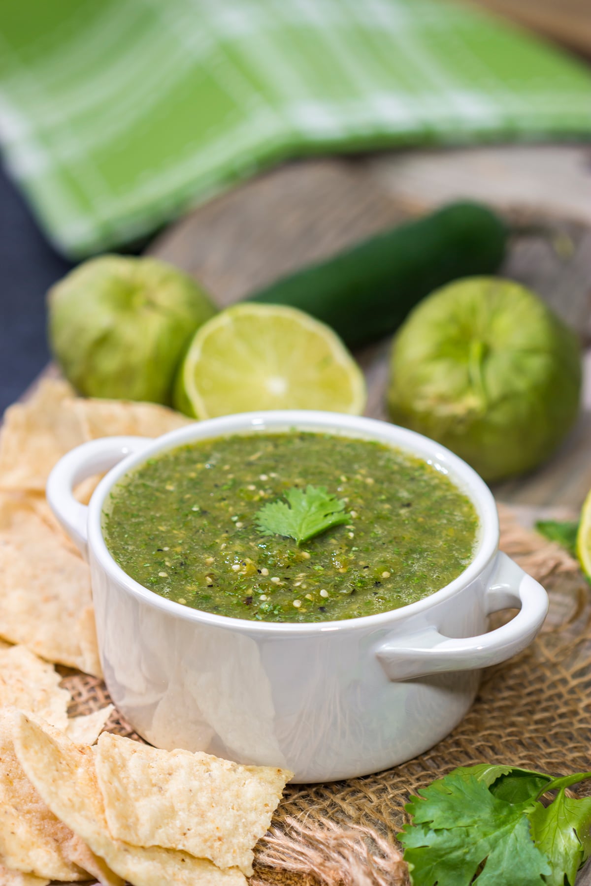 Salsa Verde (Green Salsa) is a delicious salsa...and it's easy to make at home! This salsa is great by itself or as a topping for tacos.