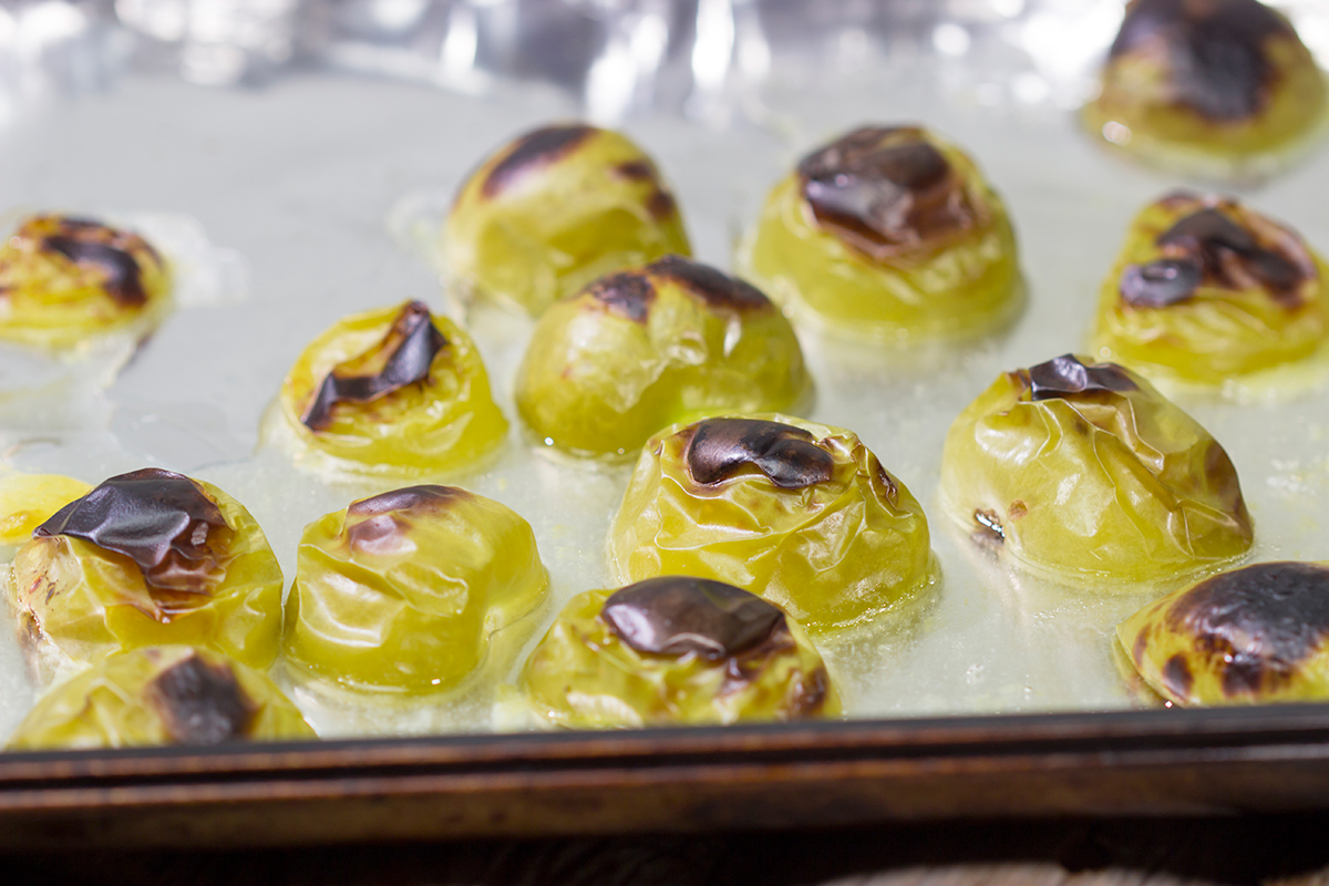 Roasted tomatillos