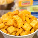 Skip the store-bought crackers and make a batch of these Cheddar Cheese Crackers at home! And for a real treat, use a flavored cheddar cheese!
